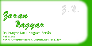 zoran magyar business card
